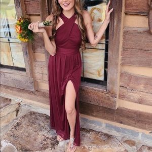 Whine red dress